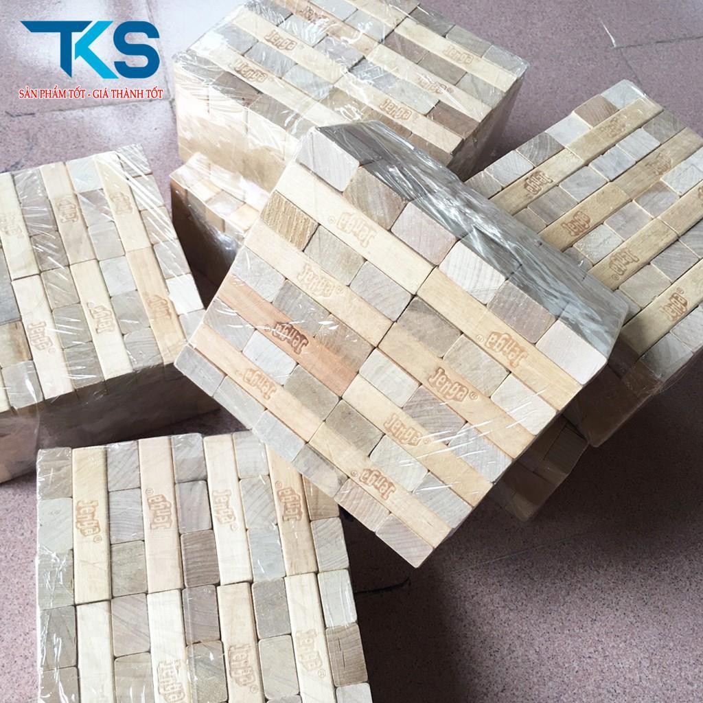 bộ rút gỗ đồ chơi xếp hình domino montessori rèn luyện trí thông minh tránh xa điện thoại (54 thanh cỡ lớn)