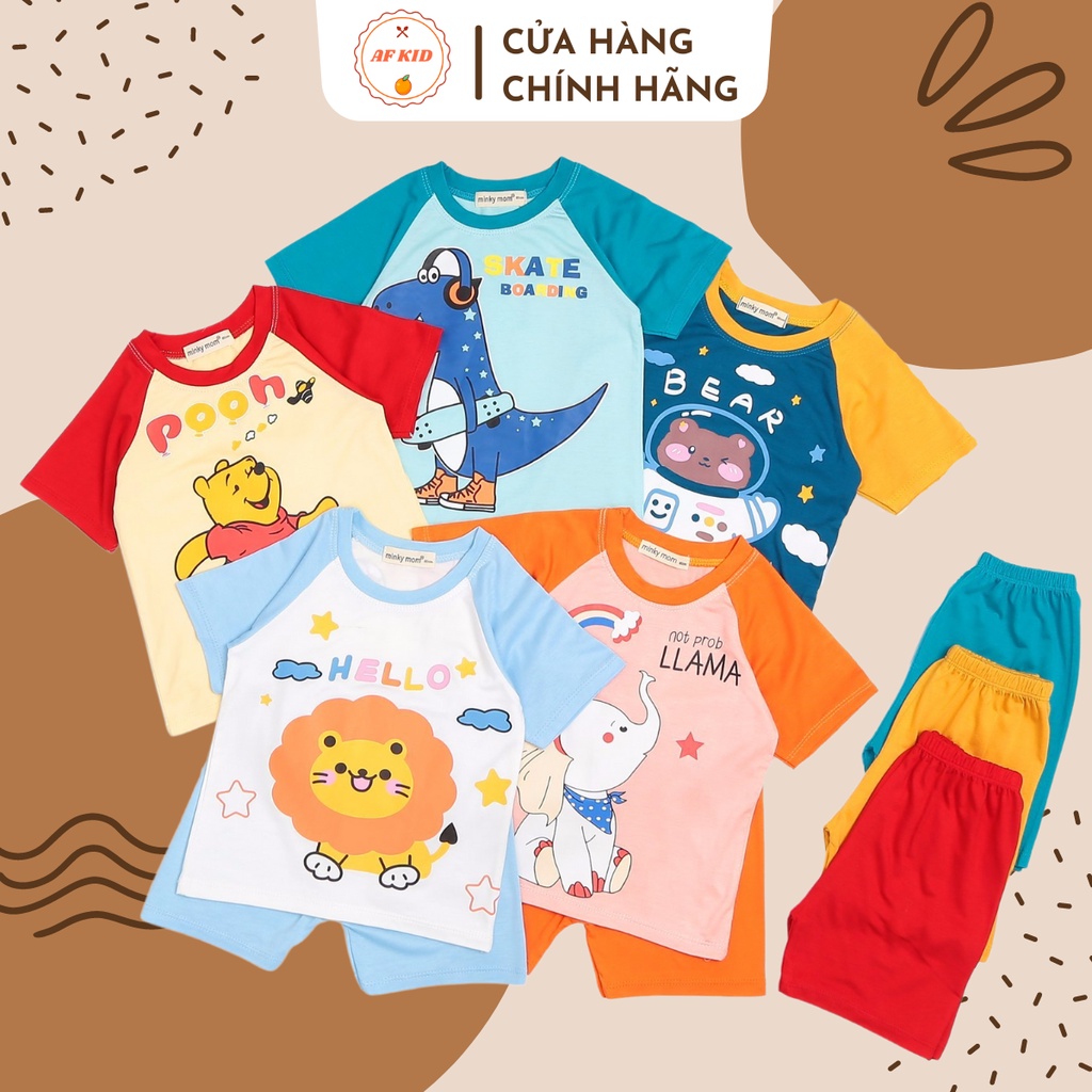 Bộ cộc tay cho bé 💖 Bộ cộc tay KHỈ CON cho bé trai bé gái 💖 chất thun lạnh cao cấp siêu mềm siêu mát