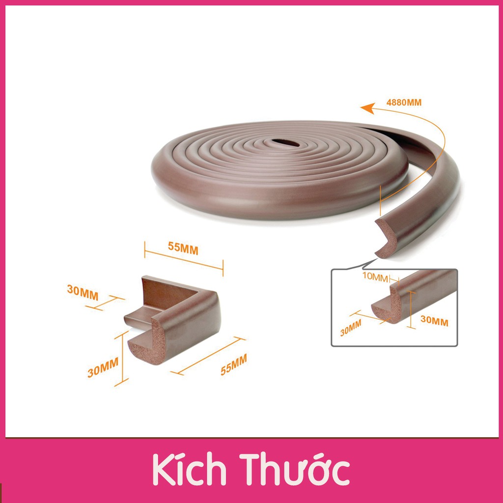 Bộ bọc cạnh góc bàn cao cấp Mombella dài 5m