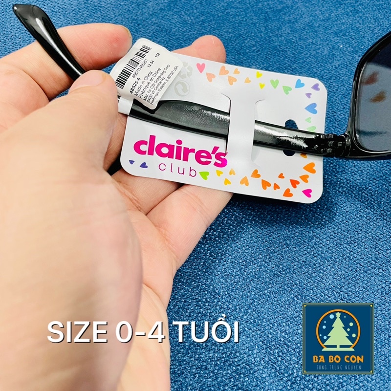 Kính trẻ em Claire's Size 0-4 tuổi ( có bill mua hàng của hãng). Cam kết chuẩn Auth