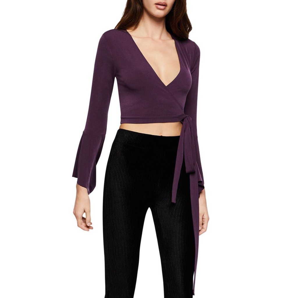 Áo thun croptop wrap BCBG