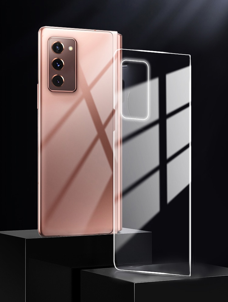 Samsung Galaxy Z Fold 2 5G Case Transparent Hard PC Cover For Galaxy Z Flip Galaxy Fold 5G Folding Mobile Phone Front+Back Protective Case
