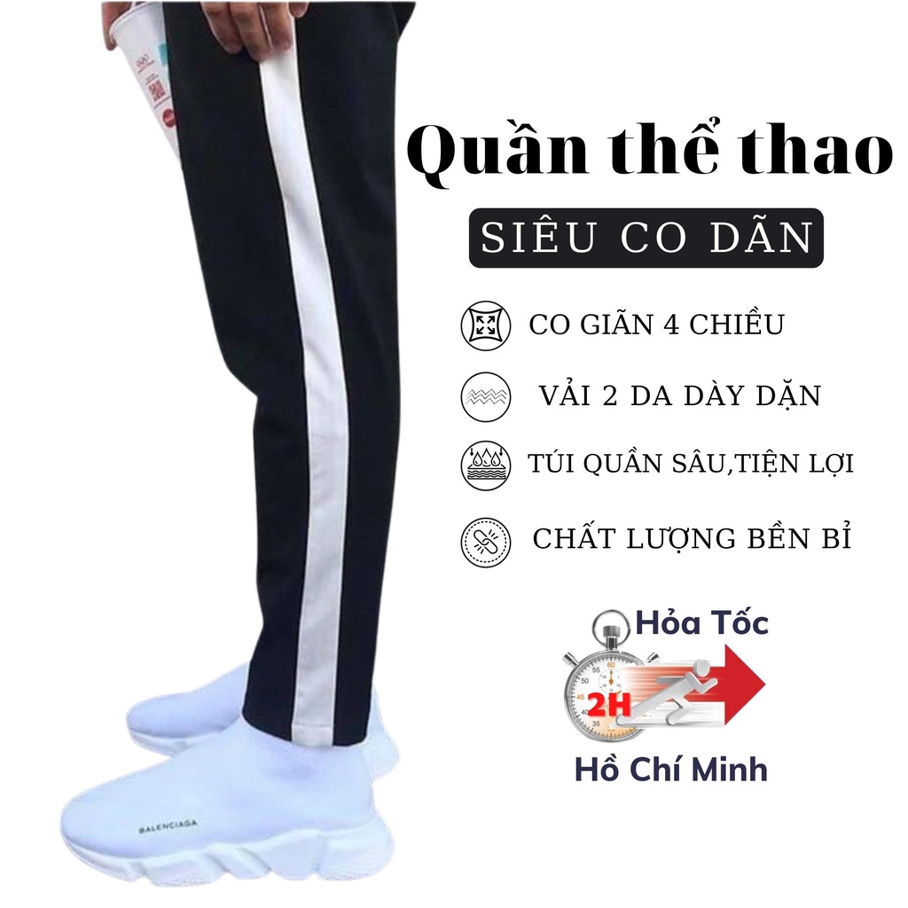 Quần Jogger Nam Nữ Trơn Basic Thể Thao 1 Sọc,2 sọc,3 soc,Trơn