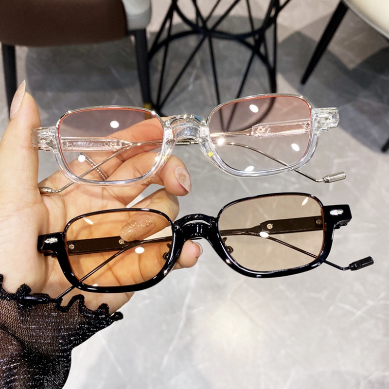 Kính mát gọng kim loại oval chống tia UV400 phong cách Hàn Quốc thời trang dành cho cả nam và nữ