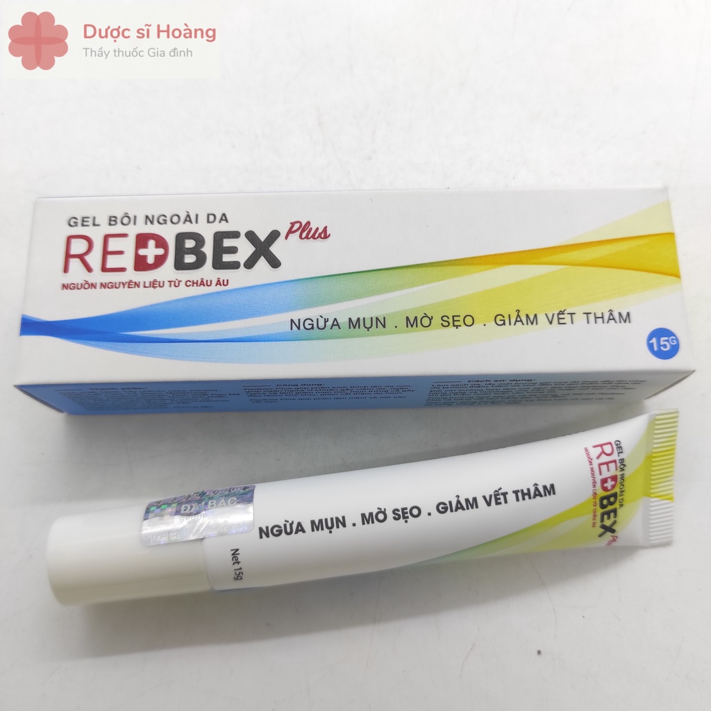 Gel Bôi Ngoài Da REDBEX Plus - Ngừa Mụn, Mờ Sẹo, Giảm Vết Thâm