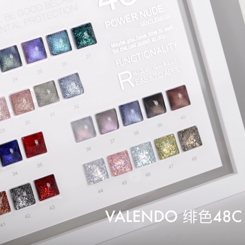 Sơn Gel Nhũ 48 màu cao cấp Valendo