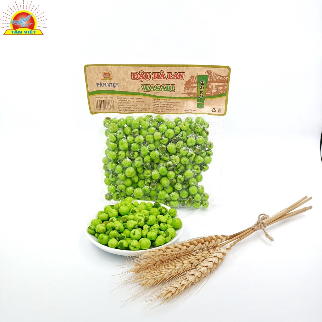 Đậu Hà Lan Wasabi Tân Việt Thơm Ngon Vị Cay Nồng Nhè Nhẹ Trọng Lượng 65g