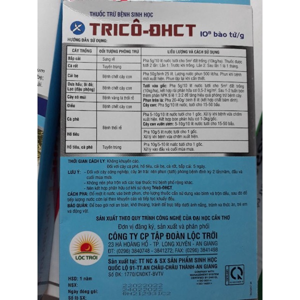 Nấm Trichoderma Tricô-Đhct