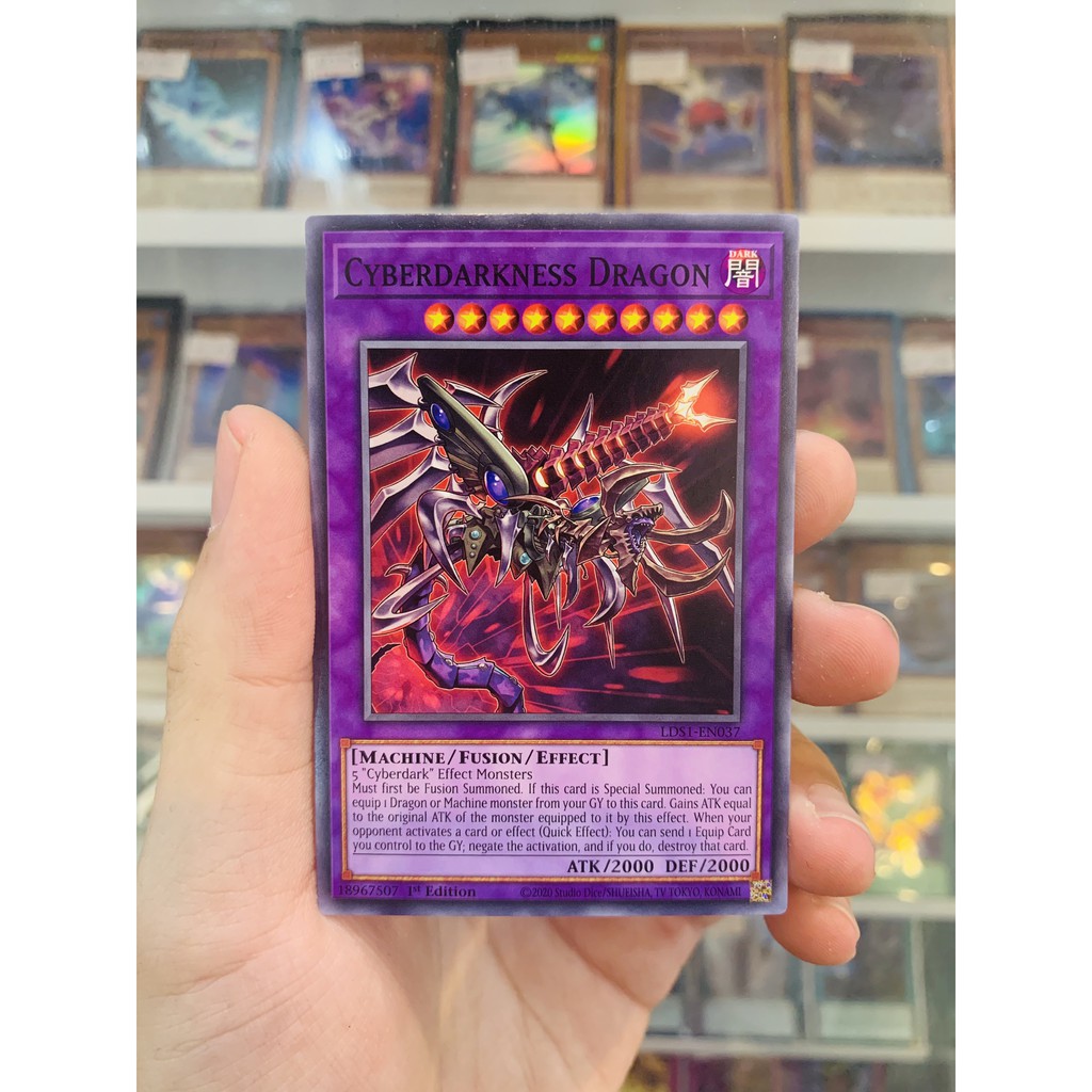 Thẻ Bài Lẻ YugiOh! Mã LDS1-EN037 - Cyberdarkness Dragon - Common - 1st Edition