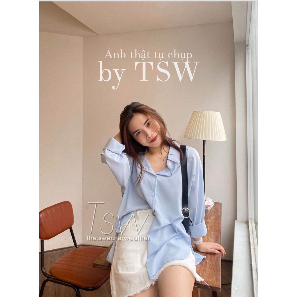 [Mã WASKT304 giảm 15% tối đa 30K đơn 99K] Áo sơ mi voan trượt trơn 2 màu pastel (Ảnh thật)