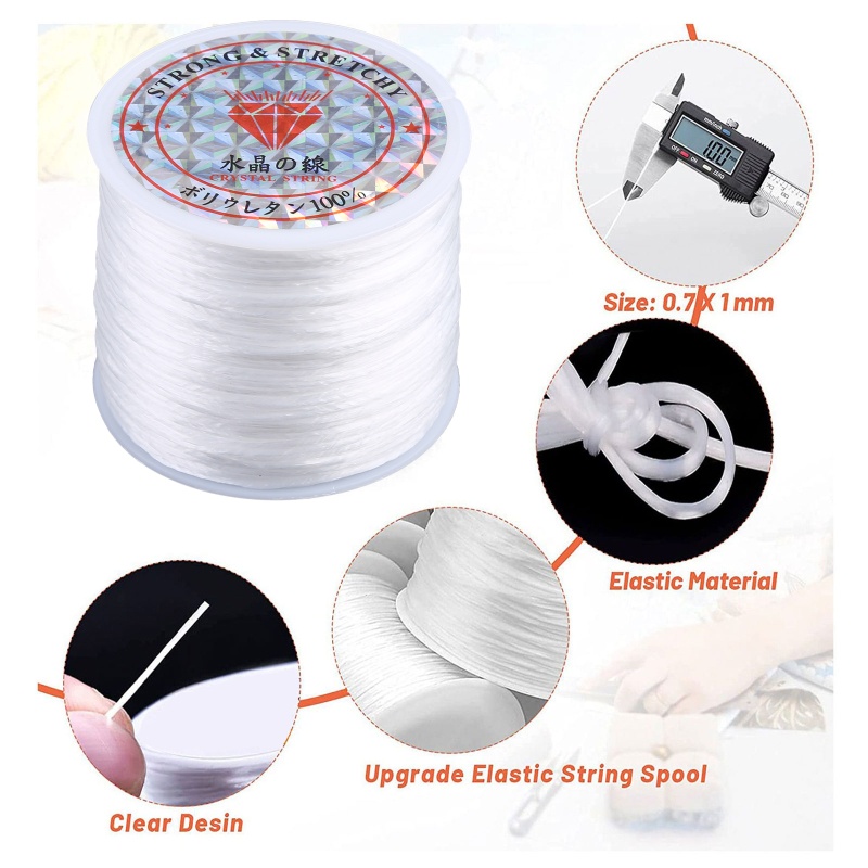Sa Cuộn Dây Co Giãn 1mm Làm Trang Sức Tiện Lợi Chất Lượng Cr