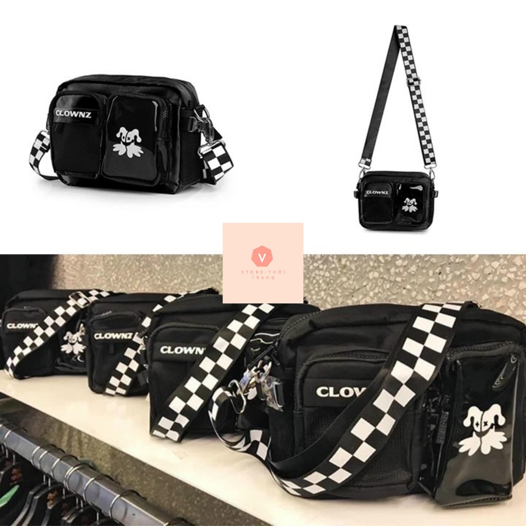 Túi Đeo Chéo Nam Nữ ClownZ Vải Chống Nước Có Ảnh Thật + Video Tự Chụp THÚY VI STORE