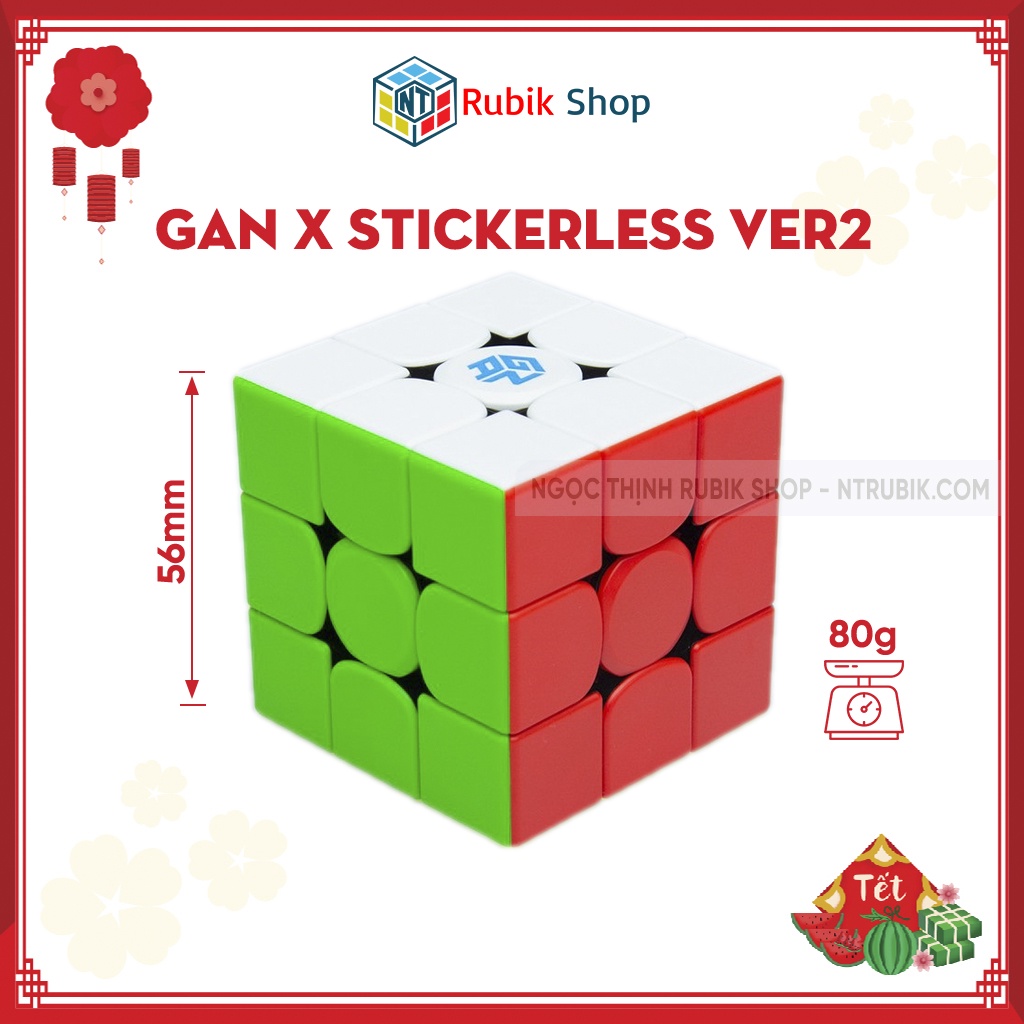 [Siêu phẩm 2020] Rubik 3x3x3 Gan X Stickerless Version 2 (Có nam châm)