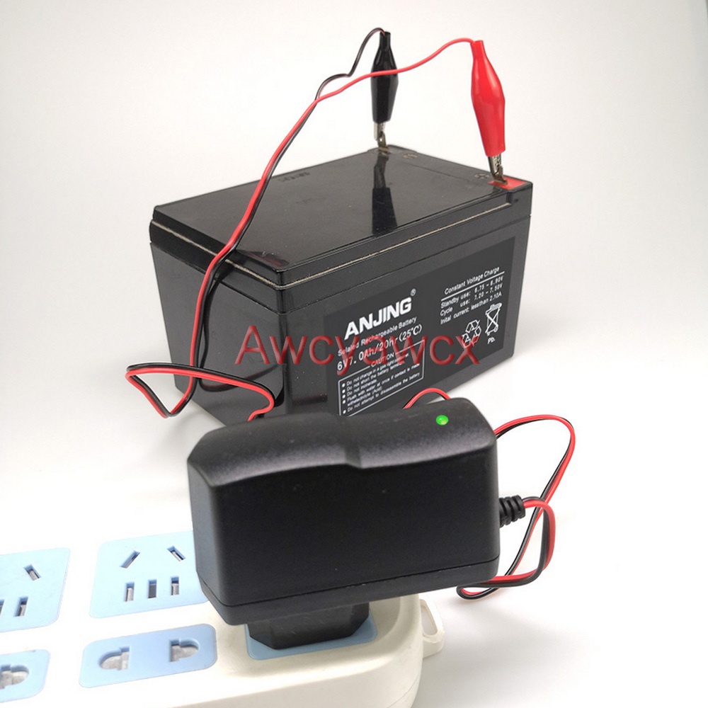 Toys car charger children electric motorcycle battery Bộ Sạc Pin Axit Chì DC 6V 12V 500mA 1A Cho Xe Máy alligator clip Lead acid Tricycle