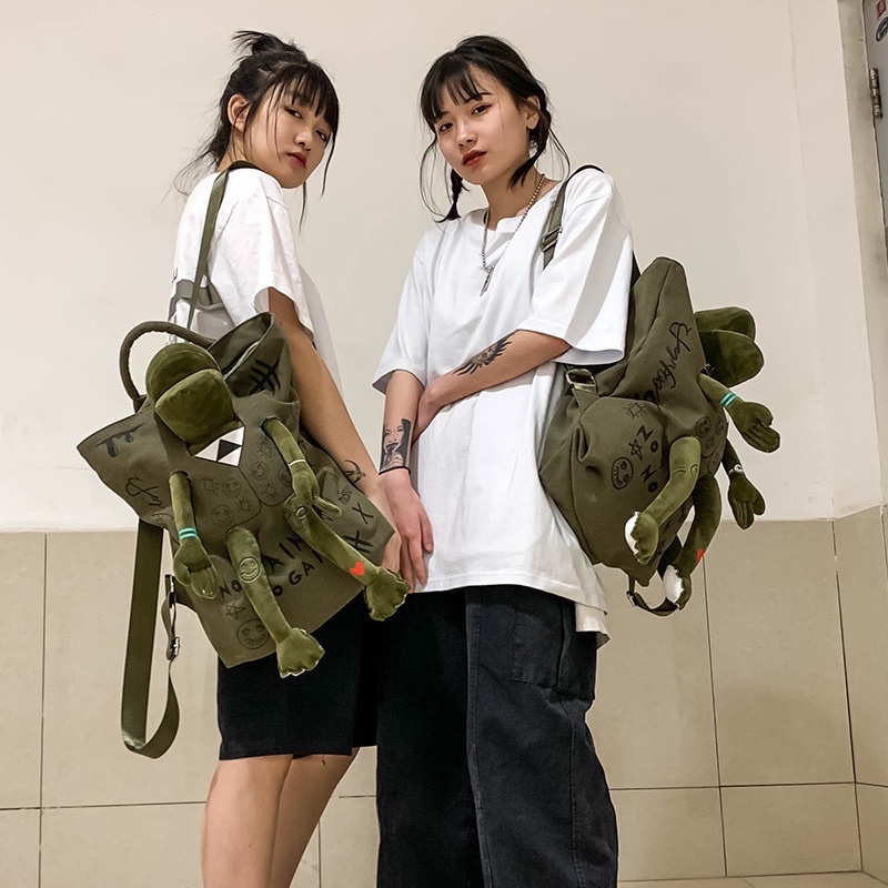 Balo ếch xanh - Balo ulzzang độc lạ hình chú ếch đáng yêu giành cho cả nam và nữ