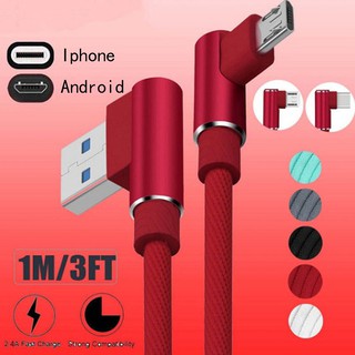 Cáp Sạc Usb 90 Độ Cho Iphone Andorid