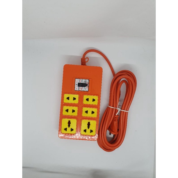Ổ CẮM LÕI SỨ CÓ CB 30A CÓ DÂY CẮM 5M ® - Hàng Việt Nam chất lượng cao (4 LÕI SỨ & 2 LÕI NHỰA)