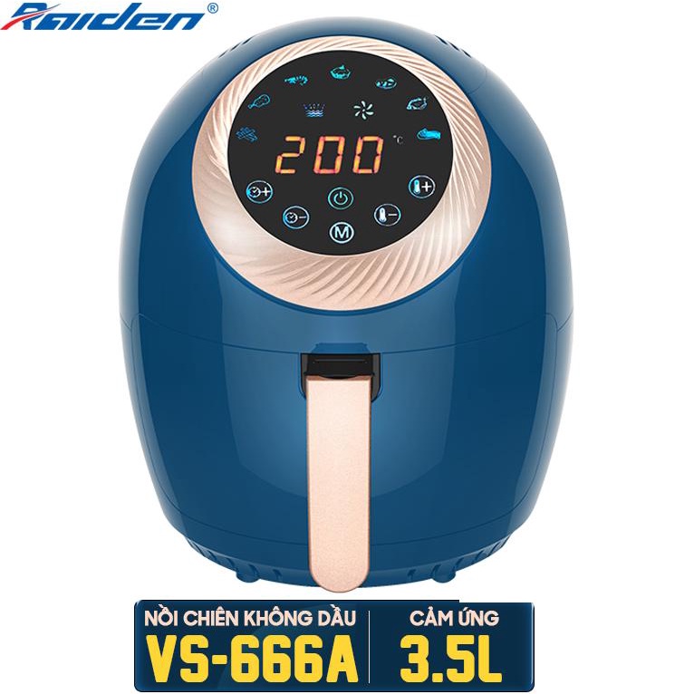 Nồi chiên không dầu 3.5L Tsuki VS-666A điều khiển cảm ứng, công nghệ gia nhiệt 3D tự động điều chỉnh duy trì nhiệt