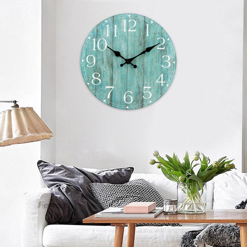 [Fenteer1] Đồng Hồ Treo Tường Nghệ Thuật 10 &quot;Không Ồn Không Dính Cho Phòng Ngủ / Nhà Cửa