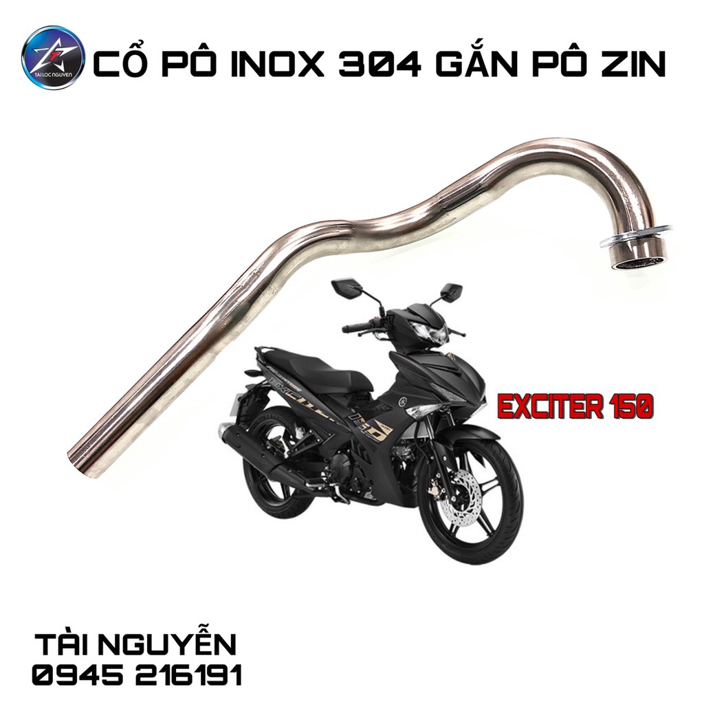 CỔ PÔ INOX 304 GẮN PÔ ZIN EXCITER 150