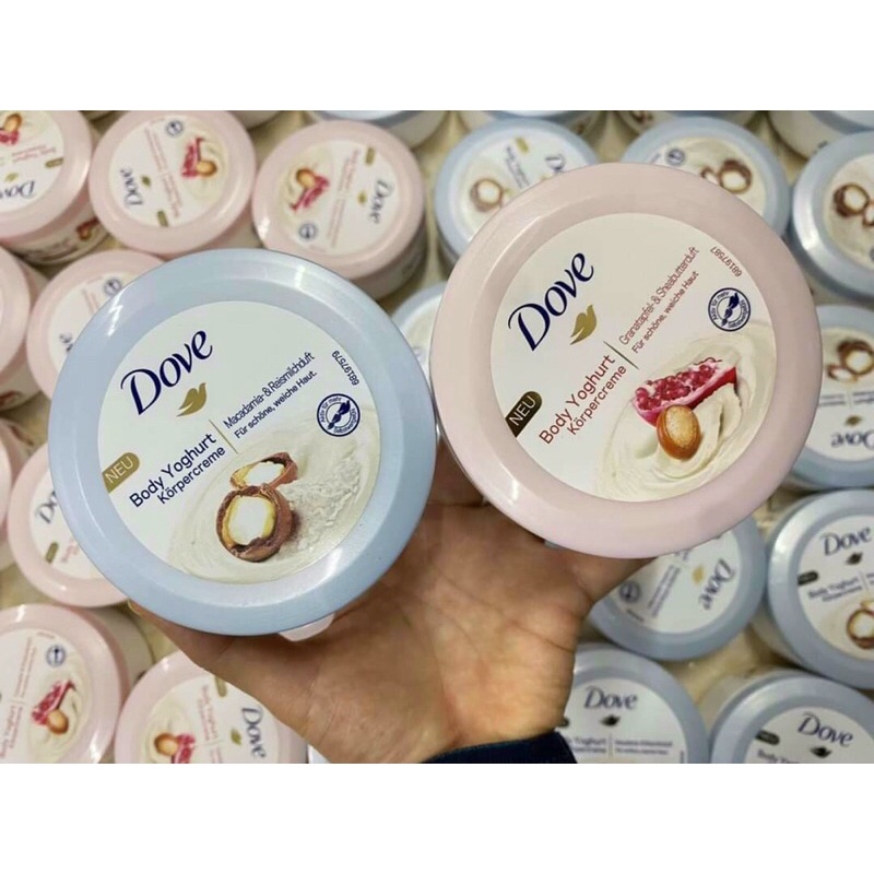 [NÔI ĐỊA ĐỨC] Dưỡng thể Dove Body Yoghurt hương lựu và bơ hạt mỡ giúp lamd trắng da và cấp ẩm siêu mịn mướt, 250ml