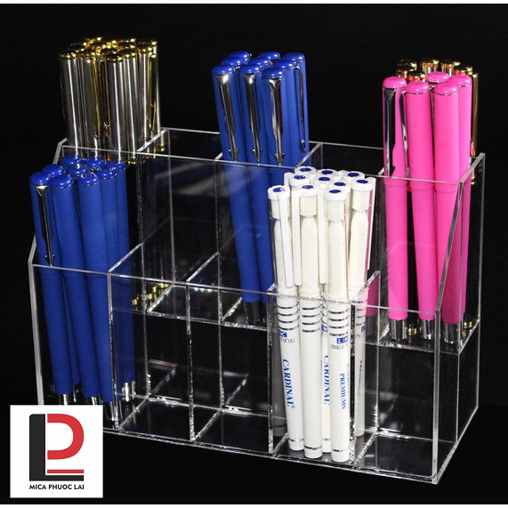 Kệ mica trưng bày bút, viết, cọ/ Giá đỡ acrylic cao cấp