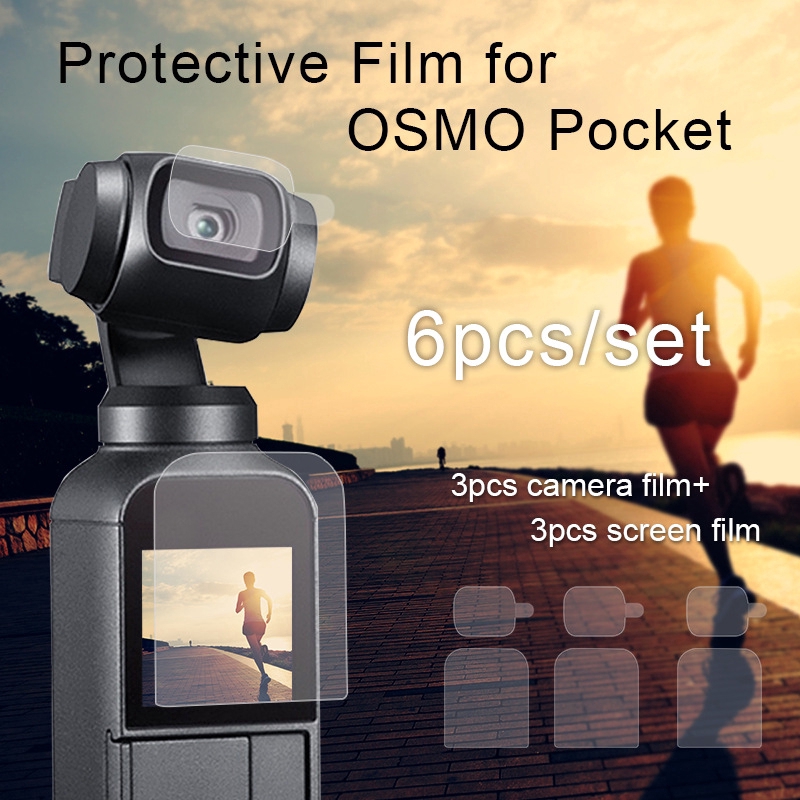 Set 6 miếng dán PET HD chống trầy cho máy quay phim DJI OSMO Pocket Gimbal | BigBuy360 - bigbuy360.vn