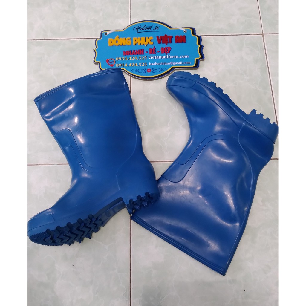 Ủng Cao Su màu Xanh Dương cổ cao - 100% HÌNH THẬT