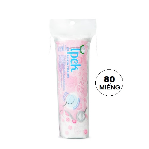 Combo 1 thùng bông tẩy trang Ipek 80 miếng (30 gói x 80)