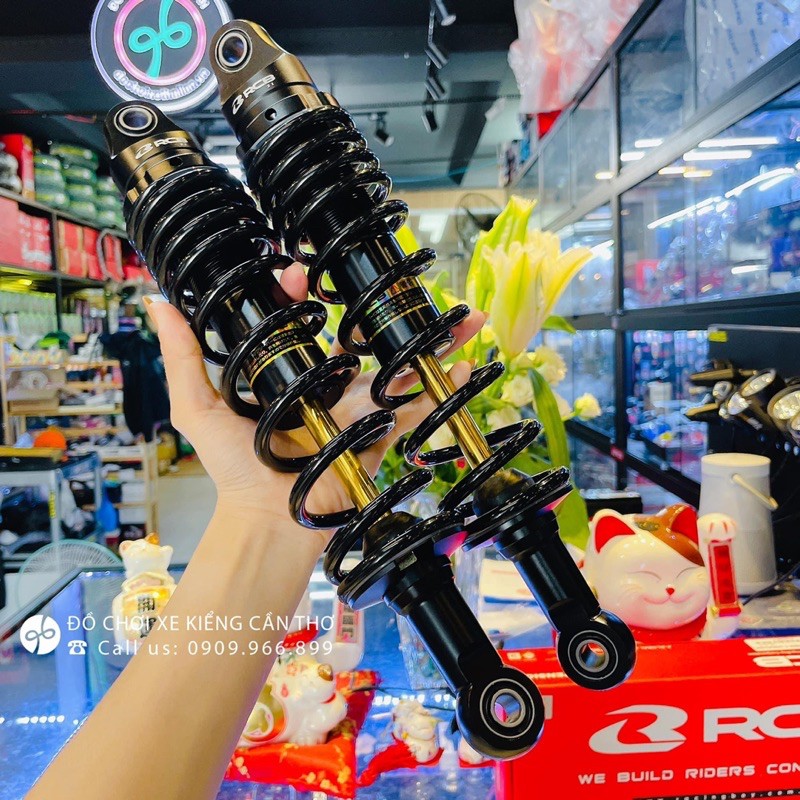 Phuộc Rcb black gold Wave