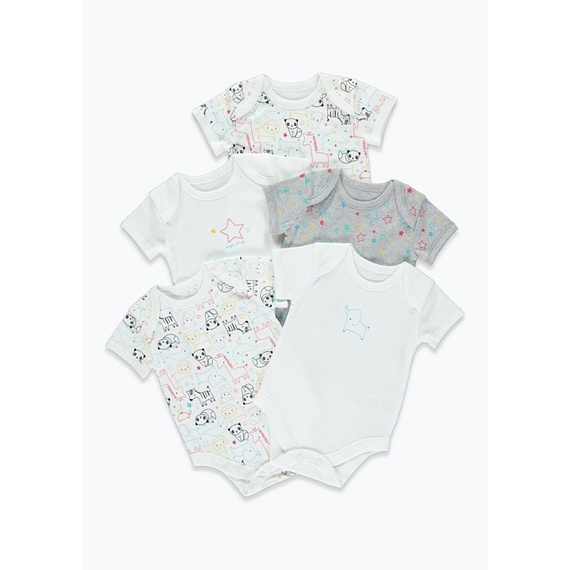 Set 5 body cộc tay cho bé Matalan auth