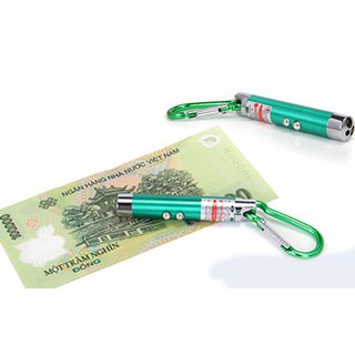 🎁 MÓC KHÓA ĐÈN PIN 3IN1 (LAZE, ĐÈN PIN, ĐÈN SOI TIỀN GIẢ )  R4 bên
