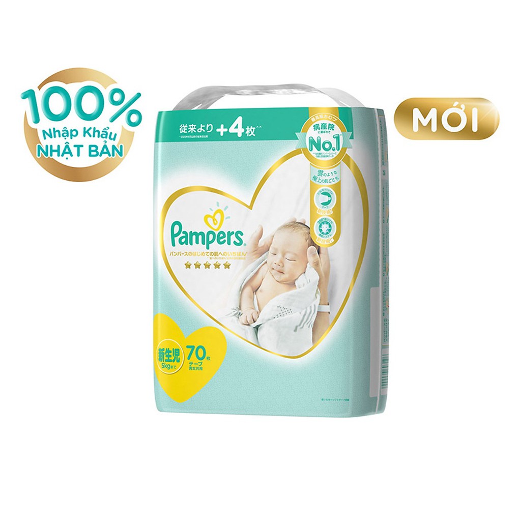 Tã Quần/Dán Pampers Nội Địa Nhật Bản M48/L38/XL36/NB70/S64/M52/L42