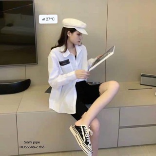 Áo sơmi logo pipe -HĐ