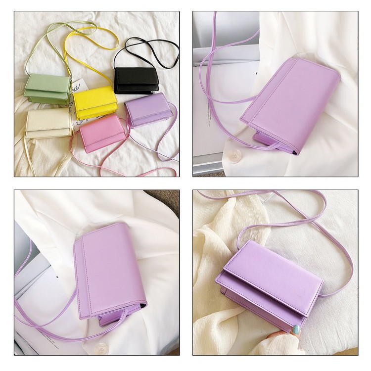 Túi đeo chéo màu sắc ngọt ngào xinh xắn cho nữ