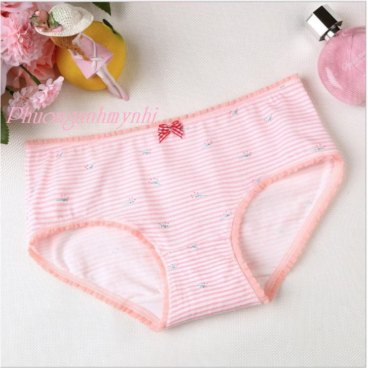 Set 4 cái quần lót nữ cotton chái cherry