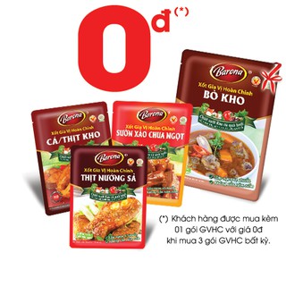 Combo mua 3 gói Gia Vị Hoàn Chỉnh Barona được mua gói thứ 4 với giá 0đ