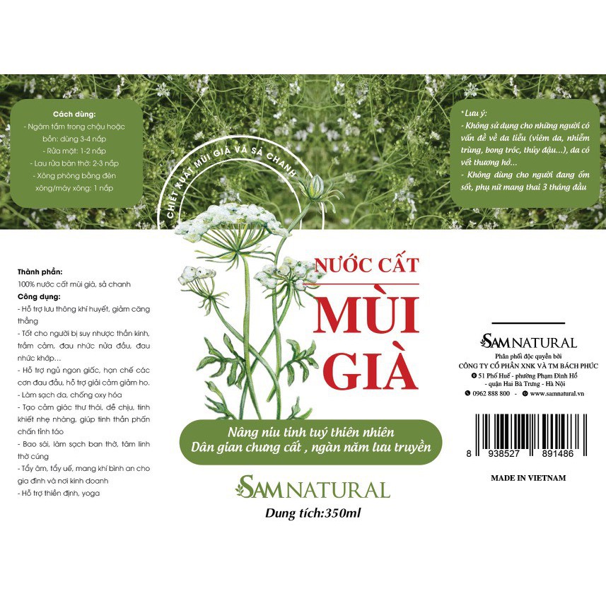 Nước Tắm Giao Thừa - Nước Tắm Cây Mùi Già Dùng Để Tắm Rửa Trong Ngày Cuối Năm Chai 350ml