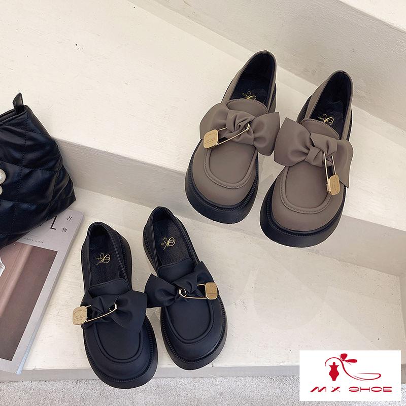 M & X ~  Giày Da Nữ Phong Cách Anh Quốc Cổ Điển Thời Trang Mới 2022
