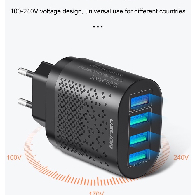 Củ sạc nhanh SPRISE 2021 U65 48W 3A Micro USB QC3.1 cho Android iphone