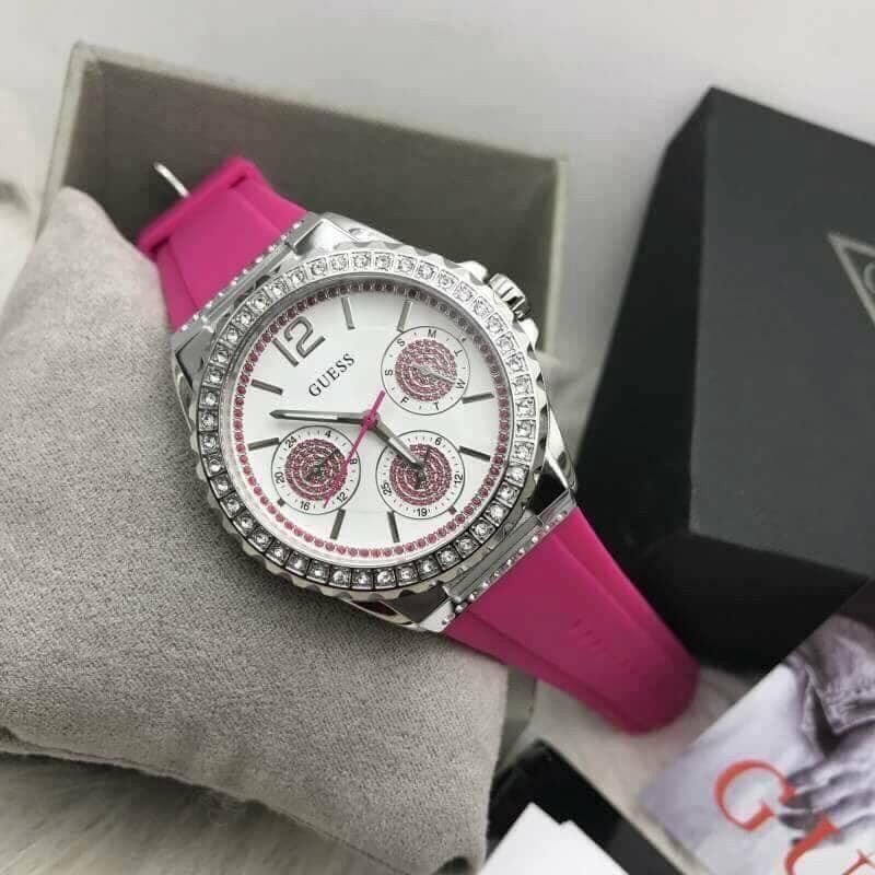 Đồng Hồ Nữ Guess Starlight Pink Rubber W0846L2