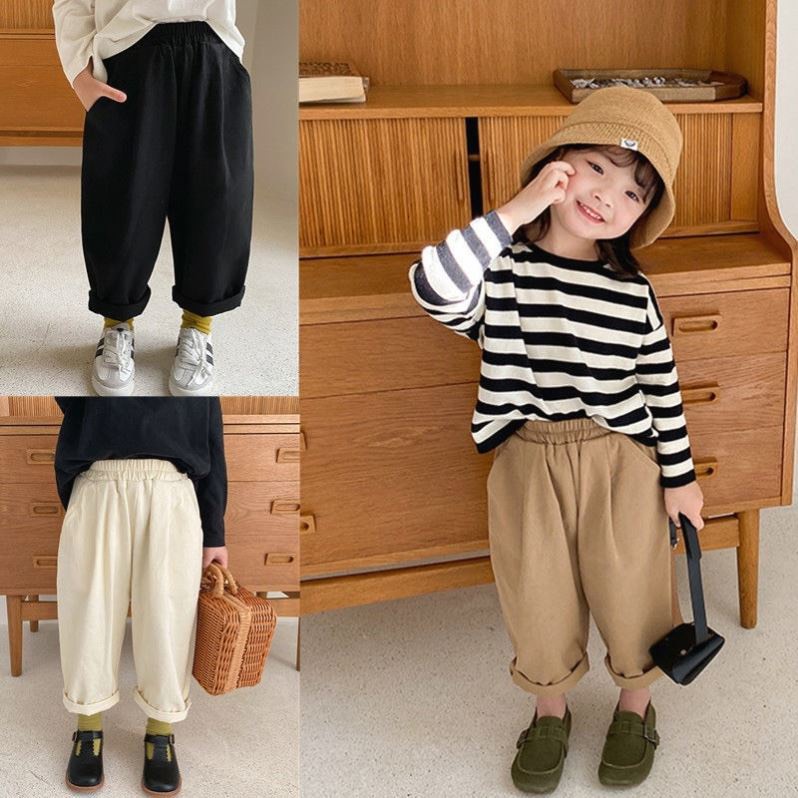 Quần Baggy  Phong Cách ulzzang Cho Bé Trai Bé Gái