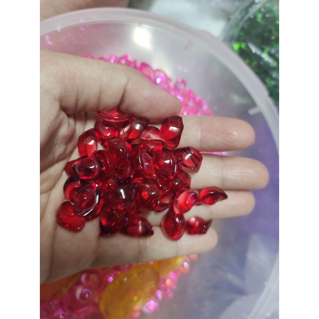 5 thỏi vàng lưu ly màu đỏ 1,5 cm