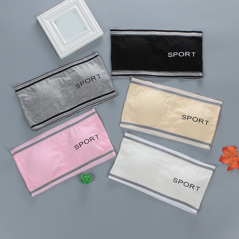 Brroa Áo Ngực Thể Thao Không Dây In Chữ Có Miếng Đệm Tháo Rời Được Cho Nữ Tuổi Teen