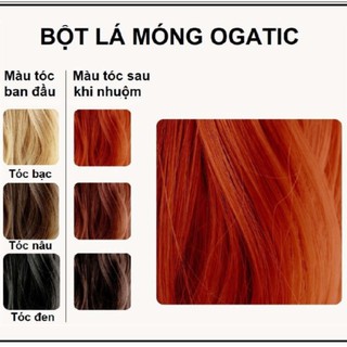 BỘT LÁ NHUỘM TÓC OGATIC MÀU NAU ĐỎ