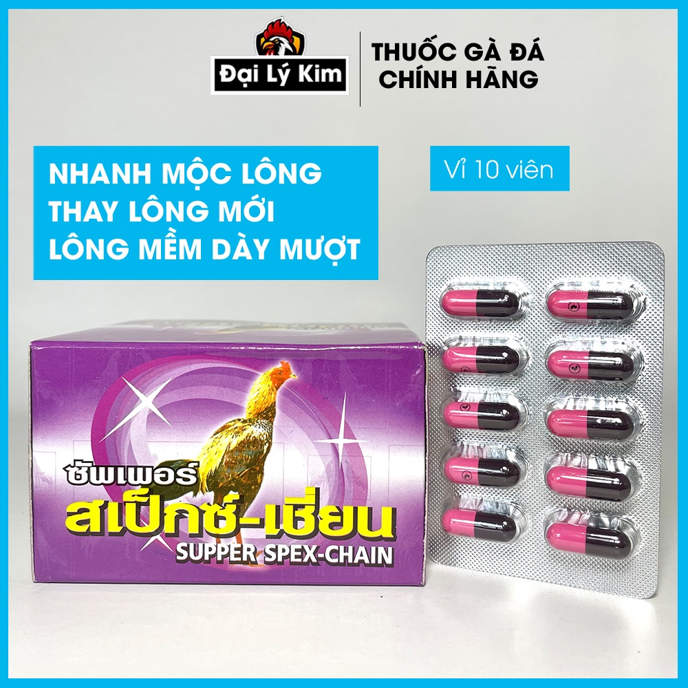 Sản phẩm mọc lông gà đá, vĩ 10 viên, nhập khẩu chính hãng Thái Lan