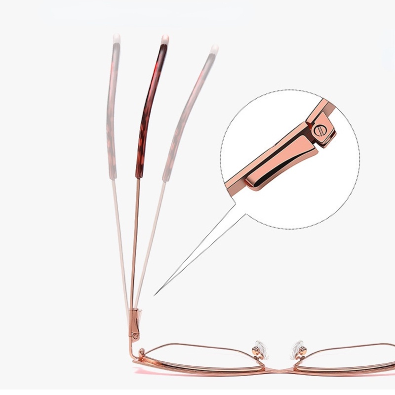 Mắt Kính TR90 Gọng Kim Loại Chống Ánh Sáng Xanh Thời Trang Cho Nữ