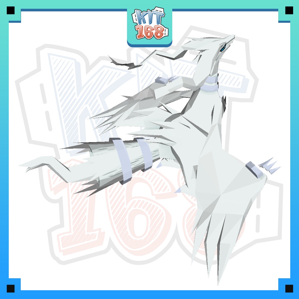 Mô hình giấy Anime Game Pokemon Reshiram ver 2
