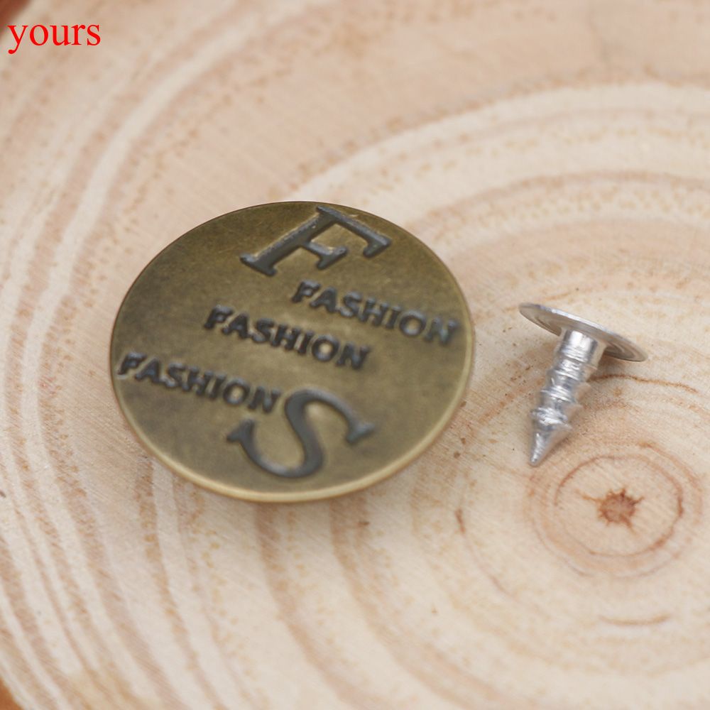 Bộ 10 nút quần jean bằng kim loại kích thước 20mm tiện lợi