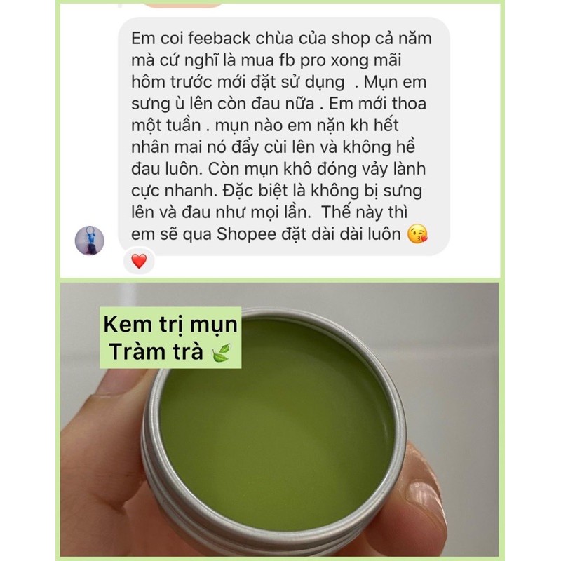 Kem chấm mụn tràm trà HANDMADE